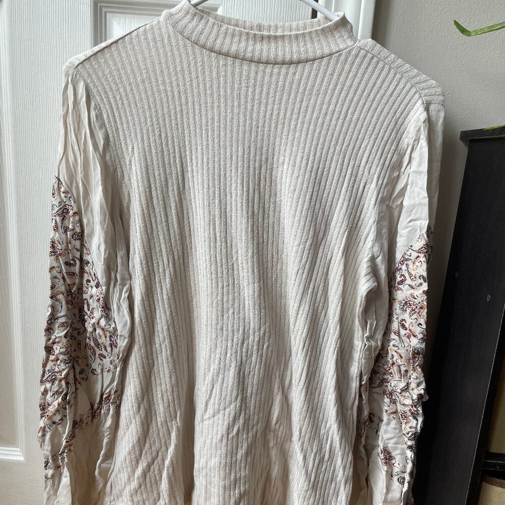 Maurices Balloon Sleeve Boho High Neck